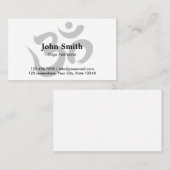 Yoga Instructor Minimalistisch Om Symbol Schlicht Visitenkarte (Vorne/Hinten)