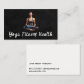 Yoga Instructor mit Mat | Modern Visitenkarte (Vorne/Hinten)