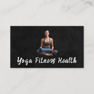 Yoga Instructor mit Mat Modern Visitenkarte
