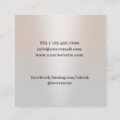 Yoga Instructor Modern Gold Circle Elegantes Silbe Quadratische Visitenkarte (Rückseite)