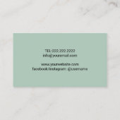 Yoga Instructor Modern Mint Gold Agate Mandala Visitenkarte (Rückseite)