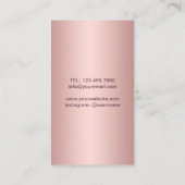 Yoga Instructor Modern Rose Gold Lotus Triangle Visitenkarte (Rückseite)