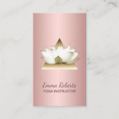 Yoga Instructor Modern Rose Gold Lotus Triangle Visitenkarte (Vorderseite)