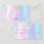 Yoga Instructor, moderne Holographic Tree Silhouet Visitenkarte (Vorne/Hinten)