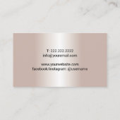 Yoga Instructor Moderne Rose Gold Aquamarin Mandal Visitenkarte (Rückseite)