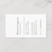 Yoga Instructor Namaste Sage Green Modern Visitenkarte (Rückseite)