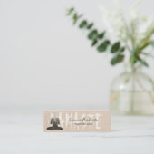 Yoga Instructor Namaste Wellness Wellness-Center Mini Visitenkarte (Stehend Vorderseite)