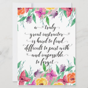 Yoga Instructor Office gift Instructor Gecoacht Karte