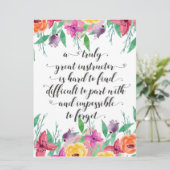 Yoga Instructor Office gift Instructor Gecoacht Karte (Stehend Vorderseite)