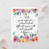 Yoga Instructor Office gift Instructor Gecoacht Karte (Vorderseite/Rückseite Beispiel)