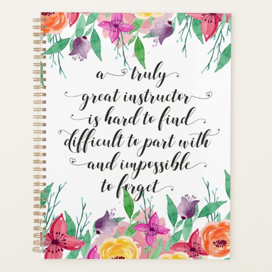 Yoga Instructor Office gift Instructor Gecoacht Planer (Vorderseite)