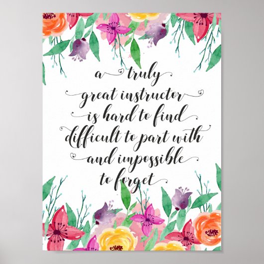 Yoga Instructor Office gift Instructor Gecoacht Poster (Vorne)