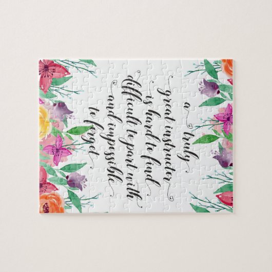 Yoga Instructor Office gift Instructor Gecoacht Puzzle (Horizontal)