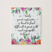 Yoga Instructor Office gift Instructor Gecoacht Puzzle (Vertikal)