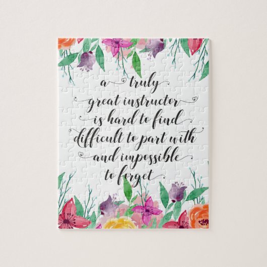 Yoga Instructor Office gift Instructor Gecoacht Puzzle (Vertikal)