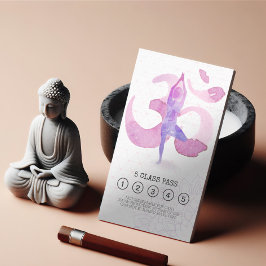 Yoga Instructor Om Symbol Class Pass Loyalty Card Treuekarte