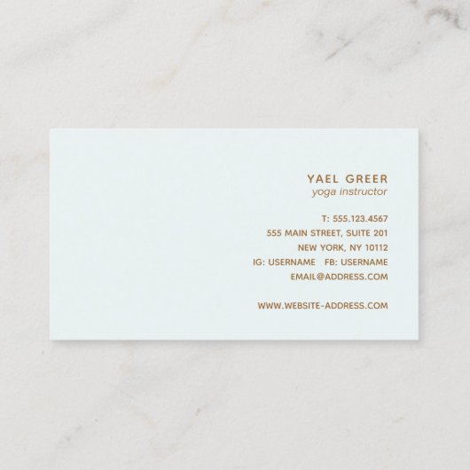 Yoga Instructor OM Symbol Lotus Mandala Art Visitenkarte (Rückseite)