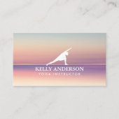 Yoga Instructor Pastel Pink & Lila Visitenkarte (Vorderseite)