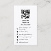 Yoga Instructor Personal Trainer Fitness Foto Visitenkarte (Rückseite)