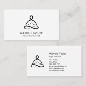 Yoga Instructor Pilates Fitness Moderne Minimalist Visitenkarte (Vorne/Hinten)