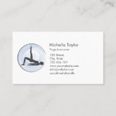 Yoga Instructor Pilates Fitness Moderne Namaste Visitenkarte (Rückseite)