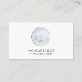 Yoga Instructor Pilates Fitness Moderner Fitness B Visitenkarte