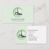 Yoga Instructor Pilates Fitness Moderner Namaste B Visitenkarte (Vorne/Hinten)