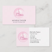 Yoga Instructor Pilates Fitness Moderner Namaste B Visitenkarte (Vorne/Hinten)