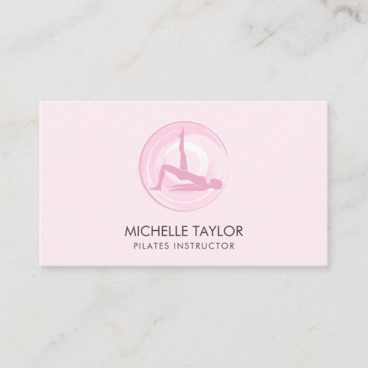 Yoga Instructor Pilates Fitness Moderner Namaste B Visitenkarte (Vorderseite)