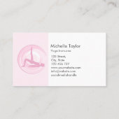 Yoga Instructor Pilates Fitness Moderner Namaste B Visitenkarte (Rückseite)