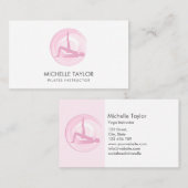Yoga Instructor Pilates Fitness Moderner Namaste B Visitenkarte (Vorne/Hinten)