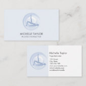 Yoga Instructor Pilates Fitness Moderner Namaste B Visitenkarte (Vorne/Hinten)