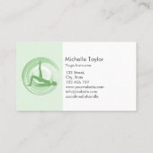 Yoga Instructor Pilates Fitness Moderner Namaste B Visitenkarte (Rückseite)