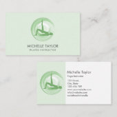 Yoga Instructor Pilates Fitness Moderner Namaste B Visitenkarte (Vorne/Hinten)