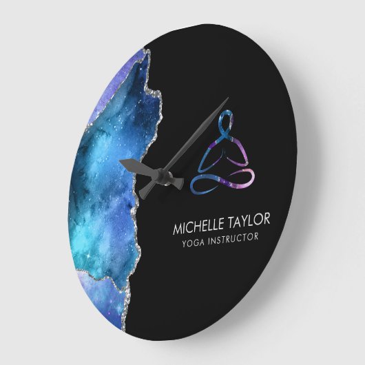 Yoga Instructor Pilates Fitness Moderner Nebel Bus Große Wanduhr (Winkel)