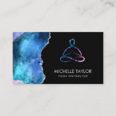 Yoga Instructor Pilates Fitness Moderner Nebel Visitenkarte (Vorderseite)
