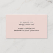 Yoga Instructor Pink Gold Glitzer Floral Mandala Visitenkarte (Rückseite)