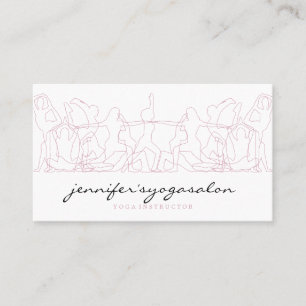 Yoga Instructor Pink Visitenkarte