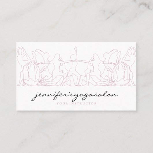 Yoga Instructor Pink Visitenkarte (Vorderseite)