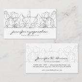 Yoga Instructor Posen üben Ym Asanas Visitenkarte (Vorne/Hinten)