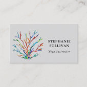 Yoga Instructor QR Code Business Card Visitenkarte (Vorderseite)