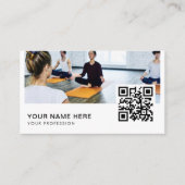 Yoga Instructor QR Code Visitenkarte (Vorderseite)