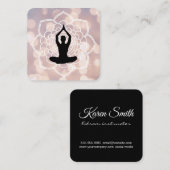 Yoga Instructor Quadratische Visitenkarte (Vorne/Hinten)