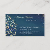 Yoga Instructor Red, Gold and Blue Mandalla Visitenkarte (Rückseite)