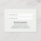 YOGA Instructor Referentin Colorful Lotus Mandala Empfehlungskarte (Rückseite)