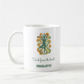 Yoga instructor retro swirls name quote kaffeetasse (Links)