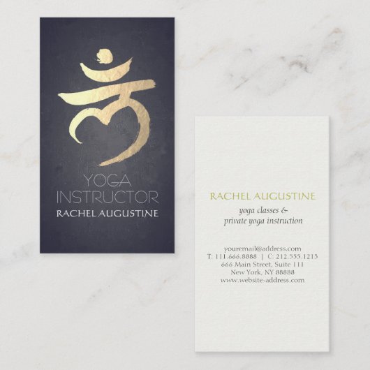 Yoga Instructor Root Chakra Muladhara Mantra LAM Visitenkarte (Vorne/Hinten)