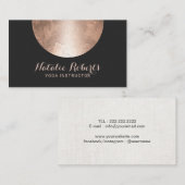 Yoga Instructor Rose Gold Circle Wellness-Center E Visitenkarte (Vorne/Hinten)