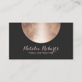 Yoga Instructor Rose Gold Circle Wellness-Center E Visitenkarte (Vorderseite)