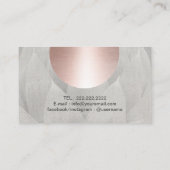 Yoga Instructor Rose Gold Circus Visitenkarte (Rückseite)